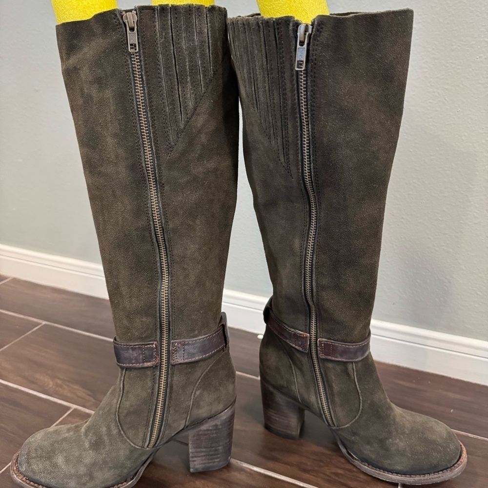 Freebird Holland Olive Suede Leather Boots 7 - Picture 5 of 12
